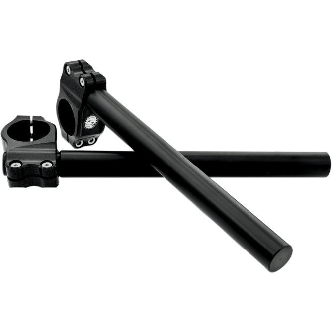 Roland sands black clip-on handlebars - 39mm xl sportster custom cafe bars rsd
