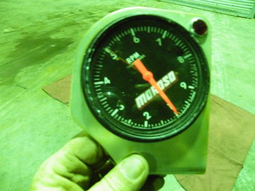 Moroso 10,000 rpm mech tach w/rev limiter 2 cables with spliter needs drive tang