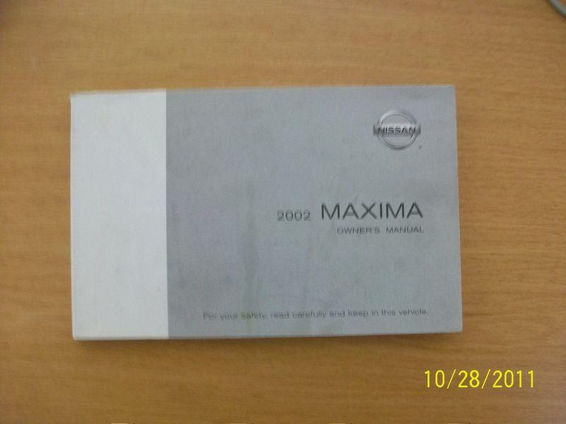 2002 nissan maxima  owners manual 