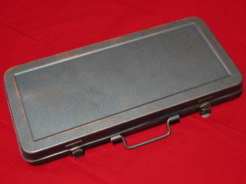 Vintage tool storage box for socket ratchet set blue