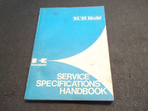 Kawasaki service specifications handbook 1984 1985 kx500 kz1000 ar50 klr600
