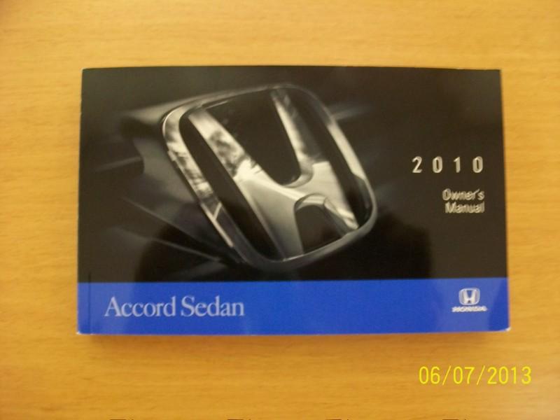 2010  honda accord sedan owners manual