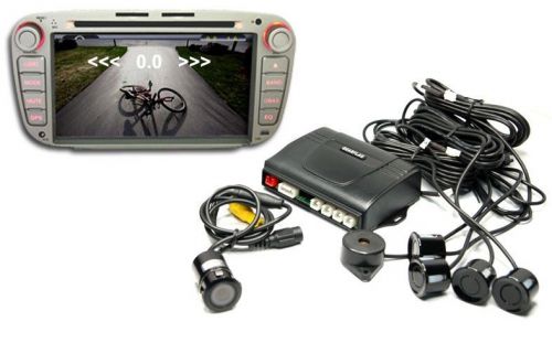 Parking sensor system display distance on car dvd player rearview camera p850v