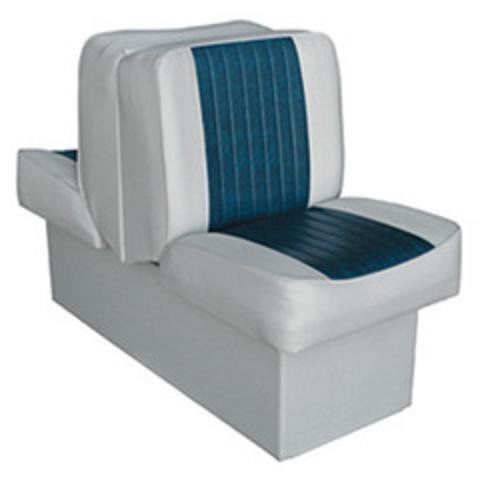 Wise 8wd707 deluxe lounge seat w/plastic frame, grey/blue  *mg4*