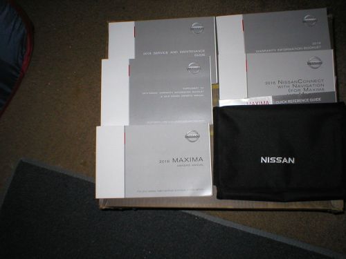 2016 nissan maxima owners manual set with cover case
