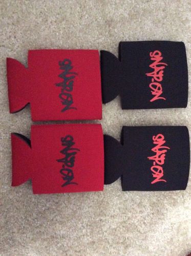 10 snap-on tools logo can cooler koozie new black &amp; red snap on