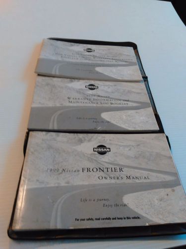 1999 nissan  frontier owners manual with plastic case