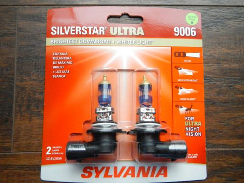 Sylvania silverstar ultra 9006 pair set high performance headlight 2 bulbs new