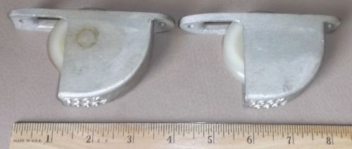 Pair of bock single sheave exit block 3/8&#034; line usa used nice pulley sailboat