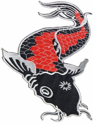 Koi fish ying yang embroidery patch sew iron on craft jacket t shirt badge sign