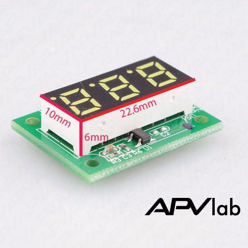 2pcs apvlab white display panel pcb volt gauge meter power battery monitoring
