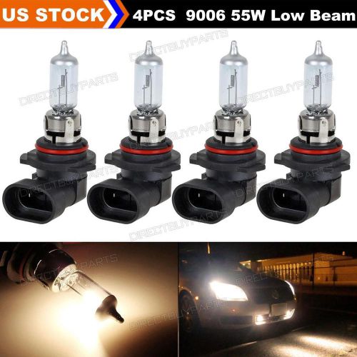 4x 9006 halogen bulb 55w 4000k low beam headlight hb4 for pontiac 1993-2002