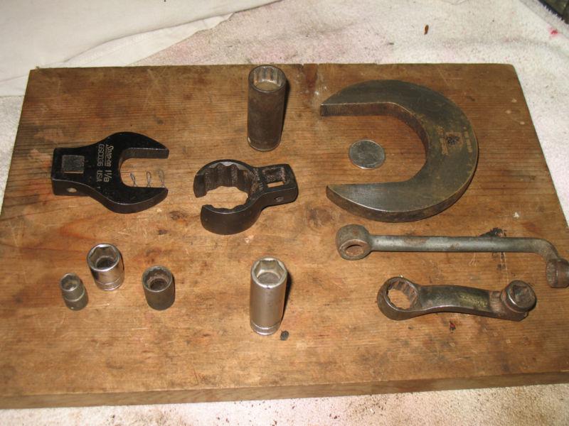 Ten snap-on tools crow  foot (3) and sockets etc. have a look 