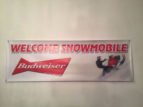 &#039;&#039;welcome snowmobile&#039;&#039; banner budweiser
