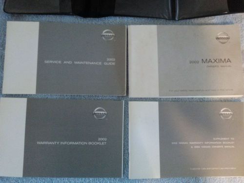 2002 nissan maxima owners manual &amp; literature