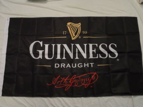 Guinness draught beer black 3 x 5 flag banner man cave ale house!!!