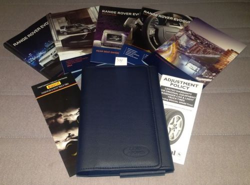 2013 range rover evoque owner&#039;s manual with case new #304