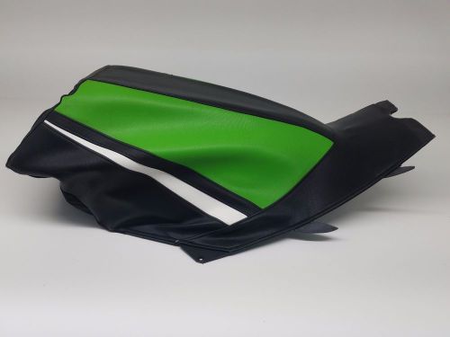 Snowmobile green seat cover from a 2016 arctic cat m8000, used (3)
