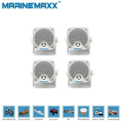 4&#034; 2-way waterproof marine/boat speakers system surface mounted outdoor stereo