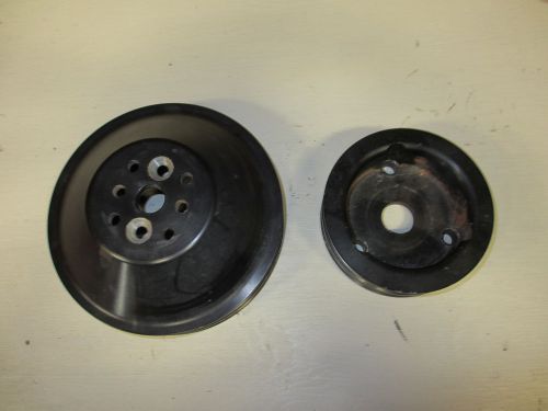Small block chevy short water pump aluminum pulley kit with 30% reduction