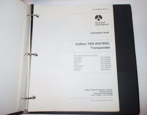Rockwell collins tdr-950 950l transponder maintenance service manual book