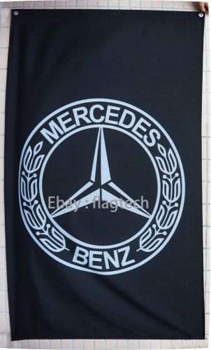 Mercedes benz flag mercedes benz car banner flags 3x5 ft - free shipping