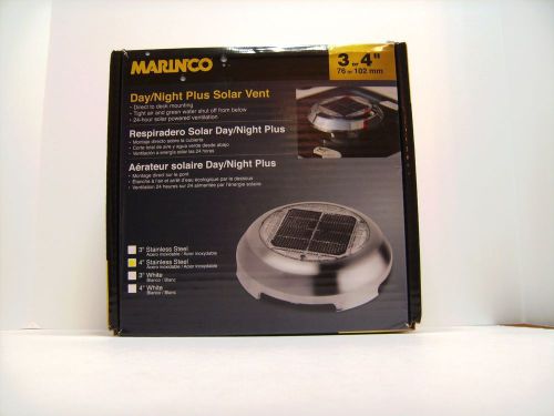Sunforce marinco day/night plus solar vent 4&#034; stainless steel #81300 used