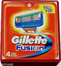 Gillete fusion blades made in the usa 3 individual packs of 4 cartridges