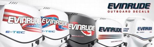 New oem johnson evinrude outboard decal set cowl cover stickers 3hp - 175hp