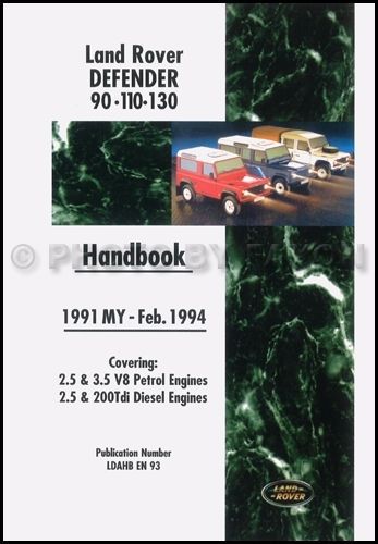 Land rover defender owners manual 1991 1992 1993 1994 driver handbook 90 110 134