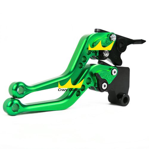 For kawasaki ninja 250r 2008-2012 short adjustable brake clutch levers green us