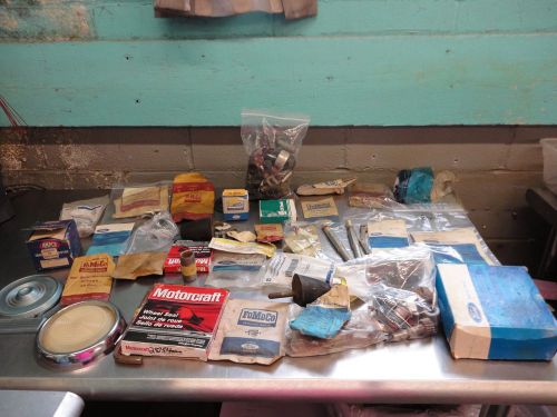 Vintage dealership parts lot of (40+) pieces ford lincoln mercury fomoco new nos
