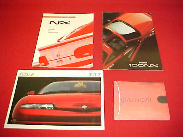 1991 1992 nissan 100nx 100 nx tri-x original sales brochure lot of 4 91 92 