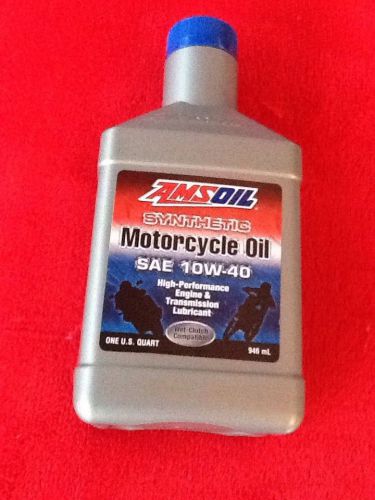 Amsoil &#034;synthetic&#034; motorcycle oil &#034;high-performance&#034; 4-stroke eng/tran lube 