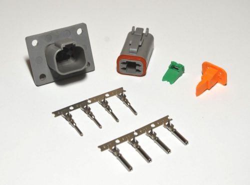 Sell Deutsch Dt 4 Pin Genuine Flange Connector Kit 14 16awg Stamp