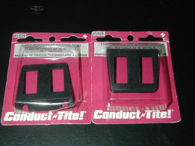 Conduct-tite lot of (2) 2-hole rectangular mounting panel #85928, new