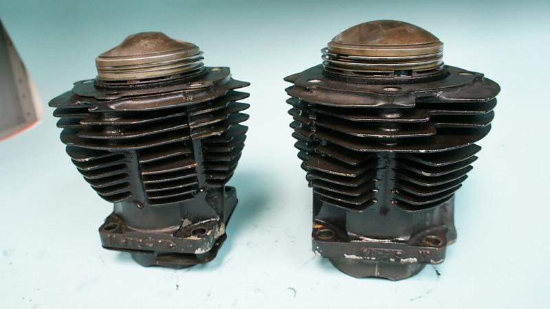 1949 harley el rigid pan fl flh knucklehead panhead oem top end cylinders
