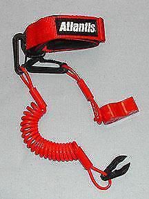 Atlantis - a2099pfw - pro floating lanyard with whistle, red