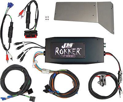 94-1257 j&amp;m rokker p500w 4-ch amp kit p500w &#039;06-13 harley fltr w rear speakers