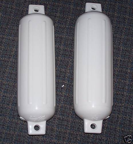 White boat fenders 5.5&#039;&#039; x 19&#039;&#039; polyform g3 set of 2 bumpers american made new