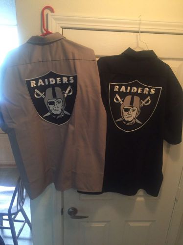 2 new xl raiders dickie shirts nfl oakland football jersey helmet jacket cap