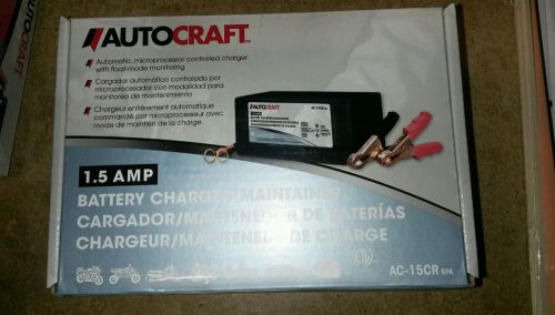 Autocraft ac-15cr automatic battery charger maintainer 1.5 amp new agm
