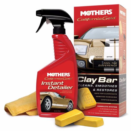 Mothers 07240 california gold clay bar system removes embedded grains metal pain