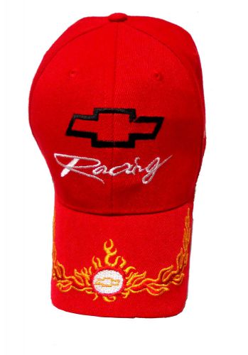 New chevrolet racing embroidered baseball cap - 100% cotton
