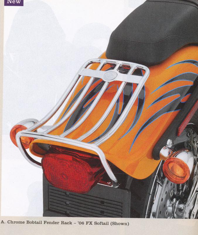 Harley davidson chrome bobtail fender rack 60161-06a 