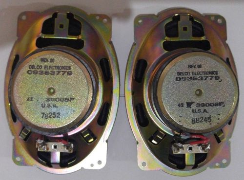 sell-two-delco-4x6-10-ohm-speakers-for-classic-gm-chevy-buick-olds