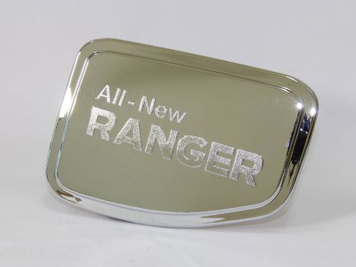 Ranger t6 2011 2012-2013 chrome fuel door &amp; gas fuel tank cap cover trim new set