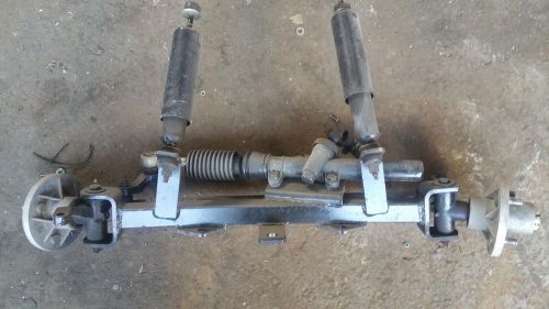 Star front axle w/ steering box shocks spindle hubs golf cart