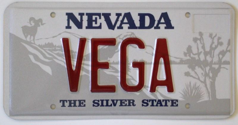 Vega metal novelty license plate for your chevy
