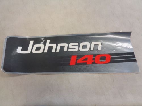 Johnson 140 decal red / white / black / gray 23 1/4&#034; x 7 3/8&#034; marine boat